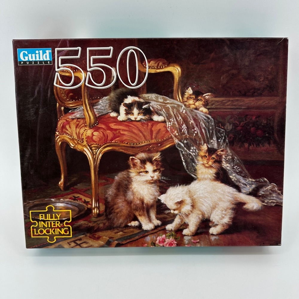 Vintage 1995 Guild Mischief Makers 550 Piece Jigsaw Puzzle Kittens Cats 44729-4
